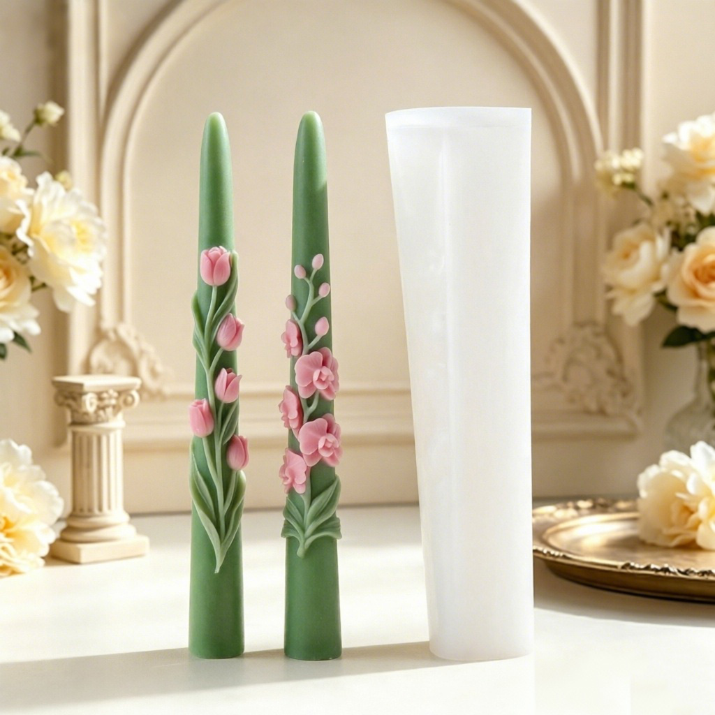Candle Supplies Storage - Molde de silicona 3D con relieve