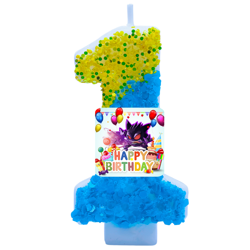 Zebra Candle Supplies - Velas de Pokémon Gengar con números
