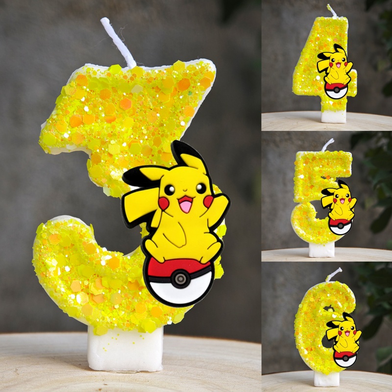 Zebra Candle Supplies - Pokemon Pikachu vela monstruo Digital niños