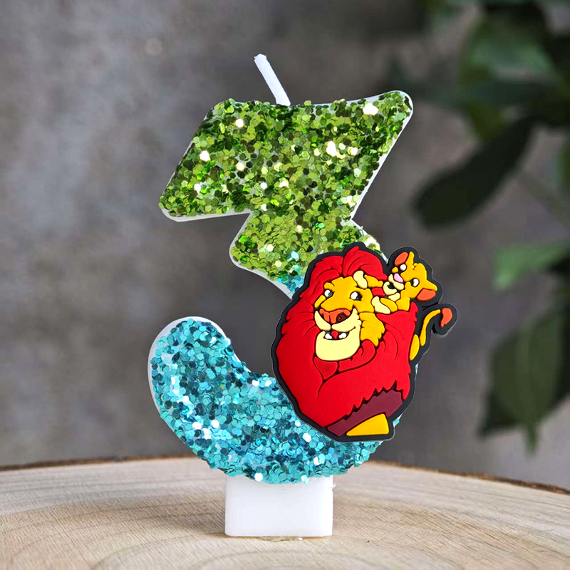 Vela del Rey León Simba número - Zebra Candle Supplies reseña y precio