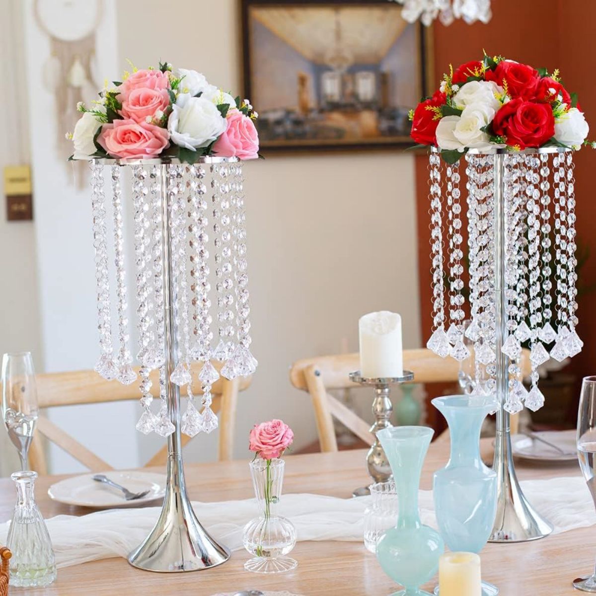 Soporte de flores de cristal d - Luxury Candle Supplies Usa reseña y precio