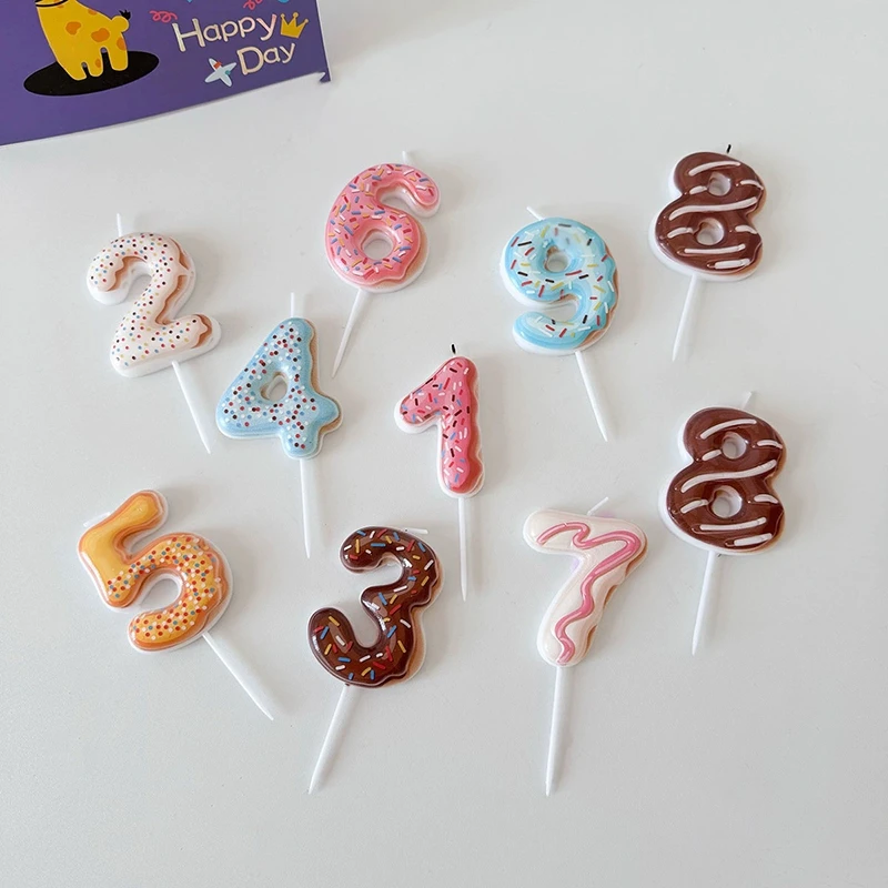 Vela con número de Donut dulce - Zebra Candle Supplies reseña y precio