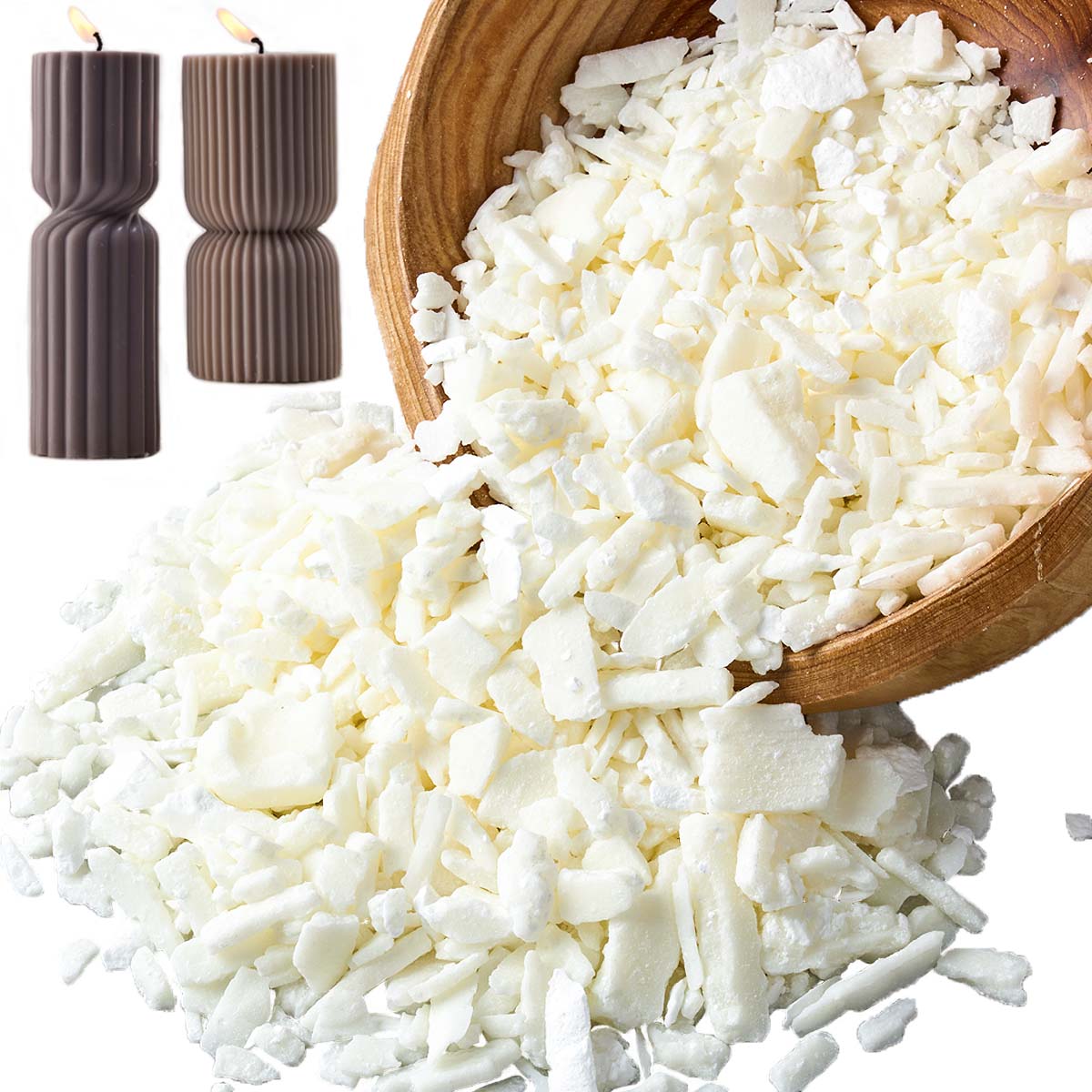 Cera de soja blanca pura de 1  - Candle Supplies Storage reseña y precio