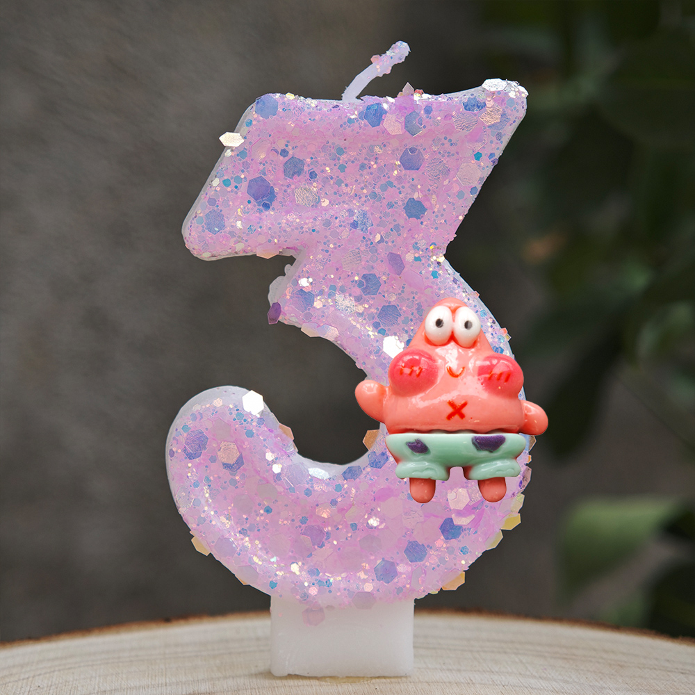 Lindo vela de Bob Esponja núme - Zebra Candle Supplies reseña y precio